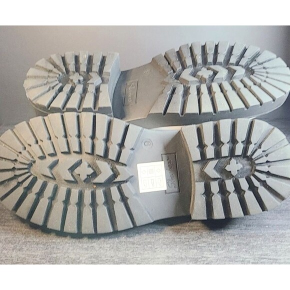 Skechers Women’s White Patent Leather Ankle Combat Goth Punk 90s Boots Size 9 - Picture 10 of 11